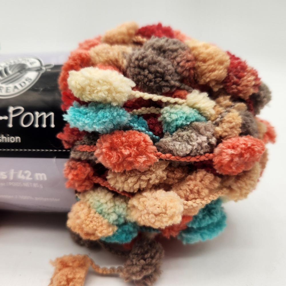 Loops & Threads Discontinued Pom-Pom Fashion Yarn Outdoors Super Bulky New Rare - Picture 2 of 7